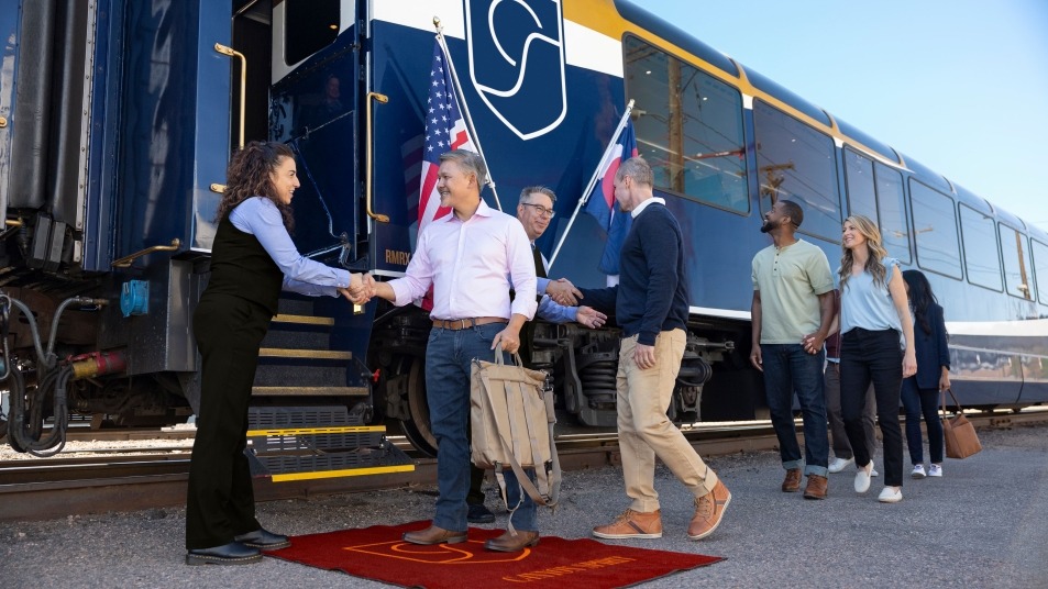 Guests boarding Canyon Spirit train