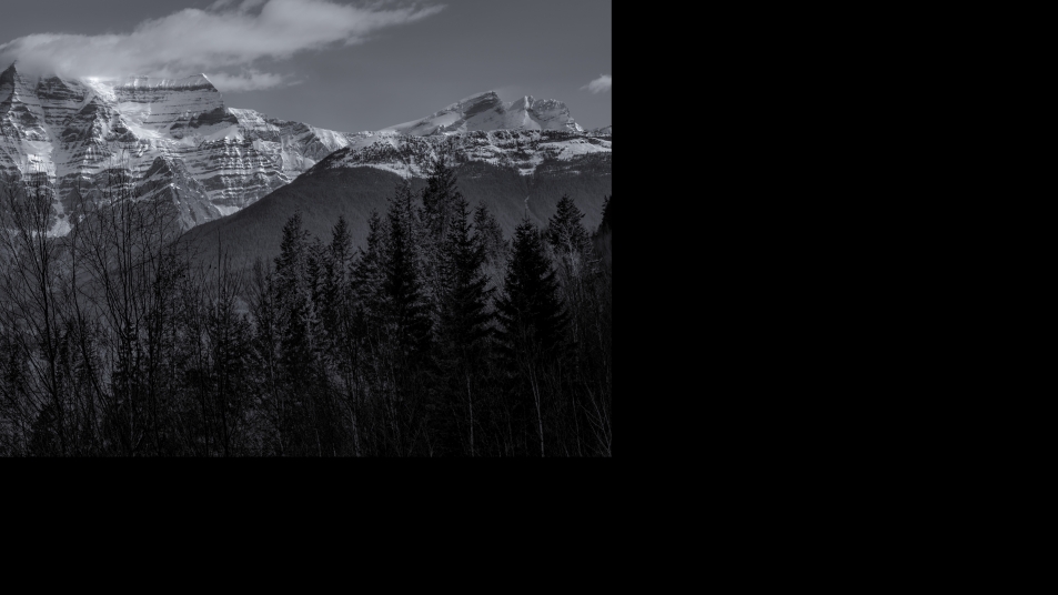 Mount Robson, the tallest peak in the Canadian Rockies.