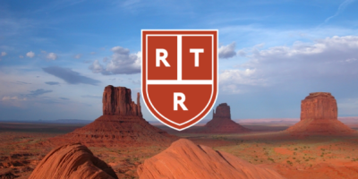 Utah landscape with RTR logo