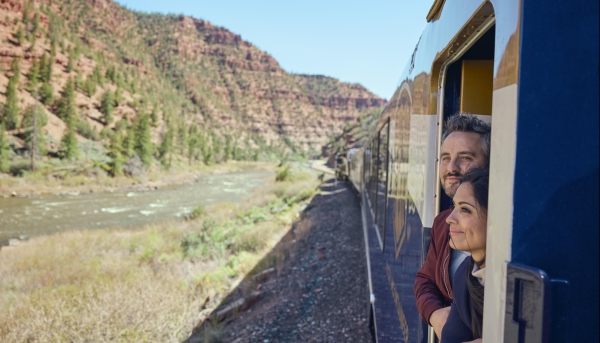 Couple on the train