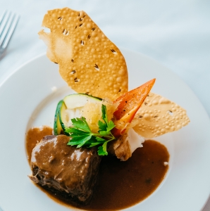 Alberta beef short ribs served in GoldLeaf Service