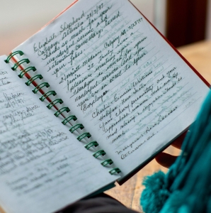 One of the many journals from Bondi's collection spanning 25 years.