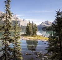 Spirit Island on Maligne Lake
